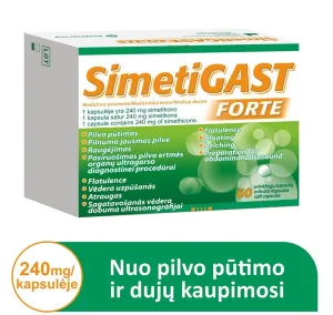 Simetigast Forte 240mg kapsulės N60