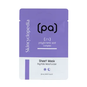 SKINCYCLOPEDIA drėkinamoji lakštinė veido kaukė su poliglutamo rūgštimi 1vnt