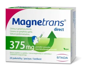 Maisto papildas Magnetrans direkt 375mg granulės tirpstančios burnoje N20