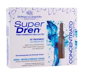 SUPER DREN Anticeliulitinis koncentratas (naktinis) ampulės 14 x 5mL