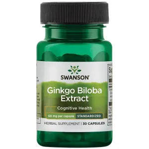 Maisto papildas SWANSON GINKGO BILOBA 60mg N30