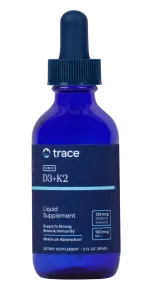 Maisto papildas TRACE MINERALS vitamino D3 ir K2 396 dozės 59ml