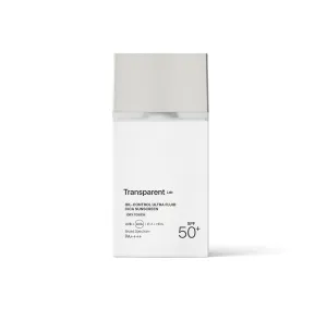 TRANSPARENT Lab Oil Control ultra-fluid Cica Sunscreen apsauga riebiai veido odai su mineraliniais ir cheminiais filtrais SPF50 100ml