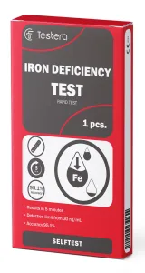 TESTERA geležies stokos (feritino) testas 1 vnt.