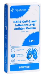 TESTERA SARS CoV-2 ir gripo A+B antigenų Combo testas 1 vnt.