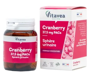 Maisto papildas VITAVEA Cranberry 37,5mg PAC spanguolės N30