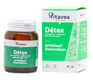 Maisto papildas VITAVEA Detox Artišokų ir kibiosios jakšūnės ekstraktai N30