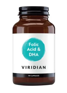 Maisto papildas VIRIDIAN Folic Acid with DHA kapsulės N90