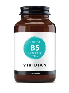 Maisto papildas VIRIDIAN High Five B Complex B5 vitaminų kompleksas + Vit C kapsulės N30