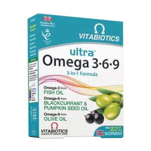 Maisto papildas VITABIOTICS Ultra Omega 3-6-9 N60