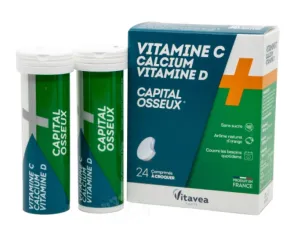 Maisto papildas VITAVEA Vitaminas C + kalcis + vitaminas D kramtomos tabletės N24