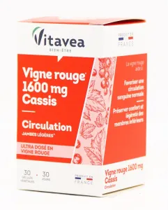 Maisto papildas VITAVEA raudonojo vynmedžio 1600mg ir juodųjų serbentų ekstraktai N40