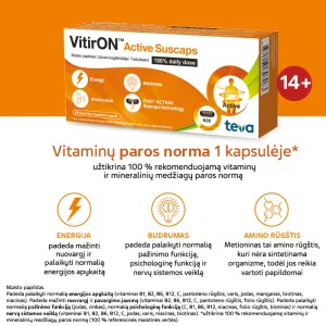 Maisto papildas VITIRON Active Suscaps kapsulės N30