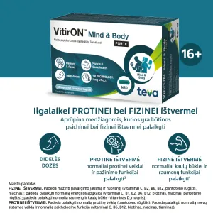 Maisto papildas VITIRON Mind & Body Forte kapsulės N30
