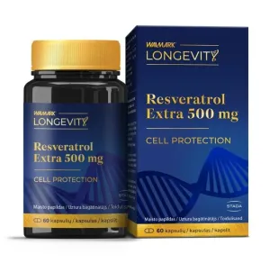 Maisto papildas WALMARK LONGEVIT Resveratrol Extra 500mg kapsulės N60