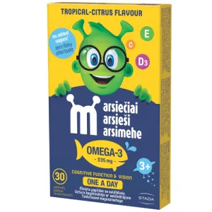 Maisto papildas WALMARK Marsiečiai guminukai Omega - 3 N30