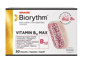 Maisto papildas WALMARK BIORYTHM VIT B12 Max kapsulės N30