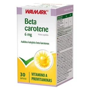 Maisto papildas WALMARK Beta carotene 6mg kapsulės N30