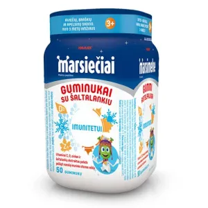 Maisto papildas WALMARK Marsiečiai rinkinys (guminukai su šaltalankiu + Boneactive) N50+N50 + dovana laikrodis