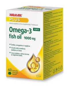 Maisto papildas WALMARK Omega 3 Fish oil FORTE 1000mg kapsulės N60