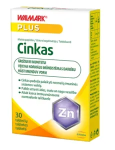 Maisto papildas WALMARK Cinkas 15mg N30