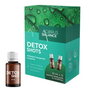 Maisto papildas Acorus Balance DETOX Shots 10ml N12