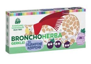 Maisto papildas ŠVF Bronchoherba gerklei su islandine kerpena N24