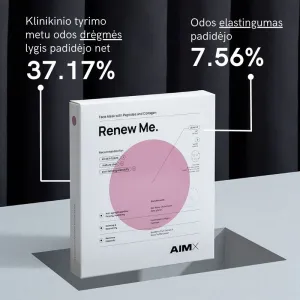 AIMX Renew Me Anti - aging veido kaukė su peptidais ir kolagenu 25ml N1