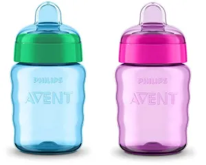 Puodelis neišsiliejantis su silikoniniu snapeliu be rankenėlės 12+ mėn. AVENT 260ml (SCF553/00)