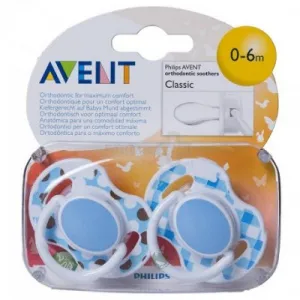 Čiulptukai silikoniniai AVENT 0-6 mėn "Madingas" N2 (SCF196/01)