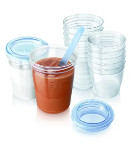 VIA indelių su dangteliais rinkinys kūdikių maisteliui laikyti AVENT (1/910)