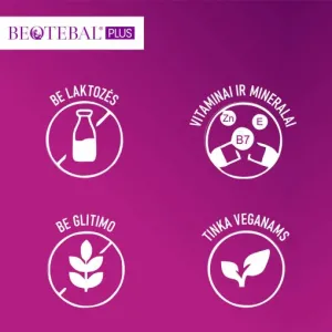 Maisto papildas BEOTEBAL PLUS plaukams, odai, nagams tabletės N30+10