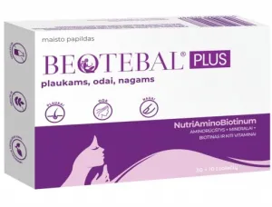 Maisto papildas BEOTEBAL PLUS plaukams, odai, nagams tabletės N30+10