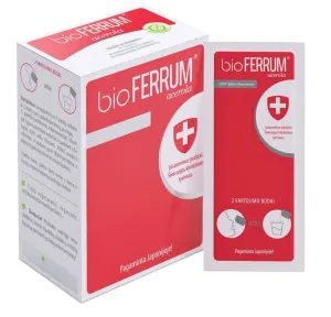 Maisto papildas bioFERRUM ACEROLA milteliai geriamajam tirpalui ruošti N28