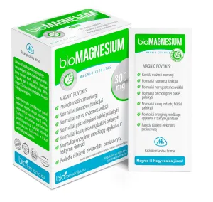 Maisto papildas bioMAGNESIUM 300mg N30 milteliai