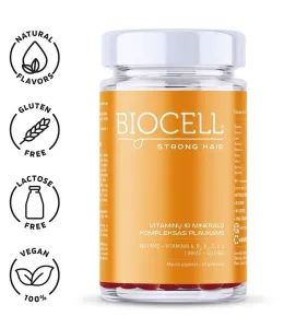 Maisto papildas BIOCELL Strong Hair kompleksas plaukų grožiui guminukai N60