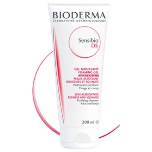 Gelis-prausiklis jautriai pleiskanojančiai ir paraudusiai odai BIODERMA Sensibio DS Foaming Gel 200ml