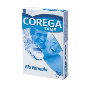 Dantų protezų valymo tabletės COREGA Dental White N30 su balinamuoju efektu