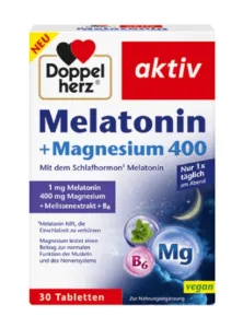 Maisto papildas DOPPELHERZ aktiv Melatonin + Magnesium 400 tabletės N30