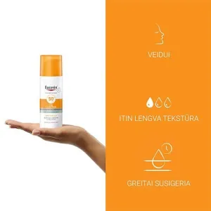 EUCERIN Sun kreminis gelis nuo saulės veidui DRY TOUCH SPF50+ 50ml