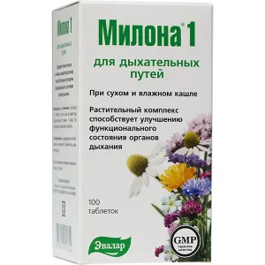 Maisto papildas kvėpavimo takams MILONA-1 N100 (Evalar)