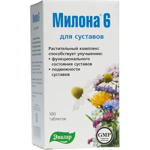 Maisto papildas sąnariams MILONA-6 N100 (Evalar)