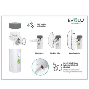 EVOLU inhaliatorius nebulaizeris NANO AIR (nešiojamas)