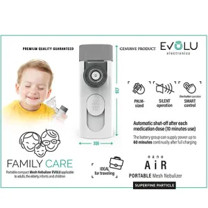 EVOLU inhaliatorius nebulaizeris NANO AIR (nešiojamas)