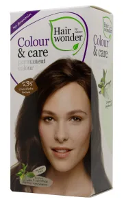HAIRWONDER Colour&Care ilgalaikiai plaukų dažai be amoniako spalva šokolado ruda 5.35