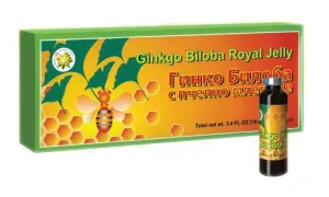 Maisto papildas Ginko biloba + Bičių pienelis 10x10ml (skystis buteliukuose)