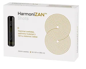 Maisto papildas psichinės sveikatos balansui HarmoniZAN Shots 14x25ml