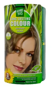 HENNAPLUS plaukų dažai ilgalaikiai su 9 ekologiškais augaliniais ekstraktais spalva vidutinė blondinė 7