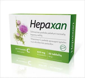 Maisto papildas kepenims su silimarinu ir vitaminu C HEPAMAX N30