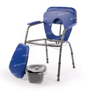 Tualeto kėdė su plačia paminkštinta sėdyne